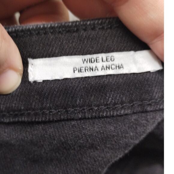 AVA & VIV NWT Plus Size 26 Black Wide Leg High-Rise Relaxed Fit Stretch Jeans - Picture 4 of 6